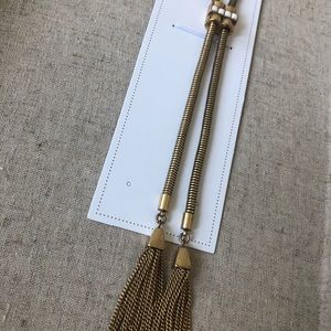 Jacqueline tassel lariat necklace